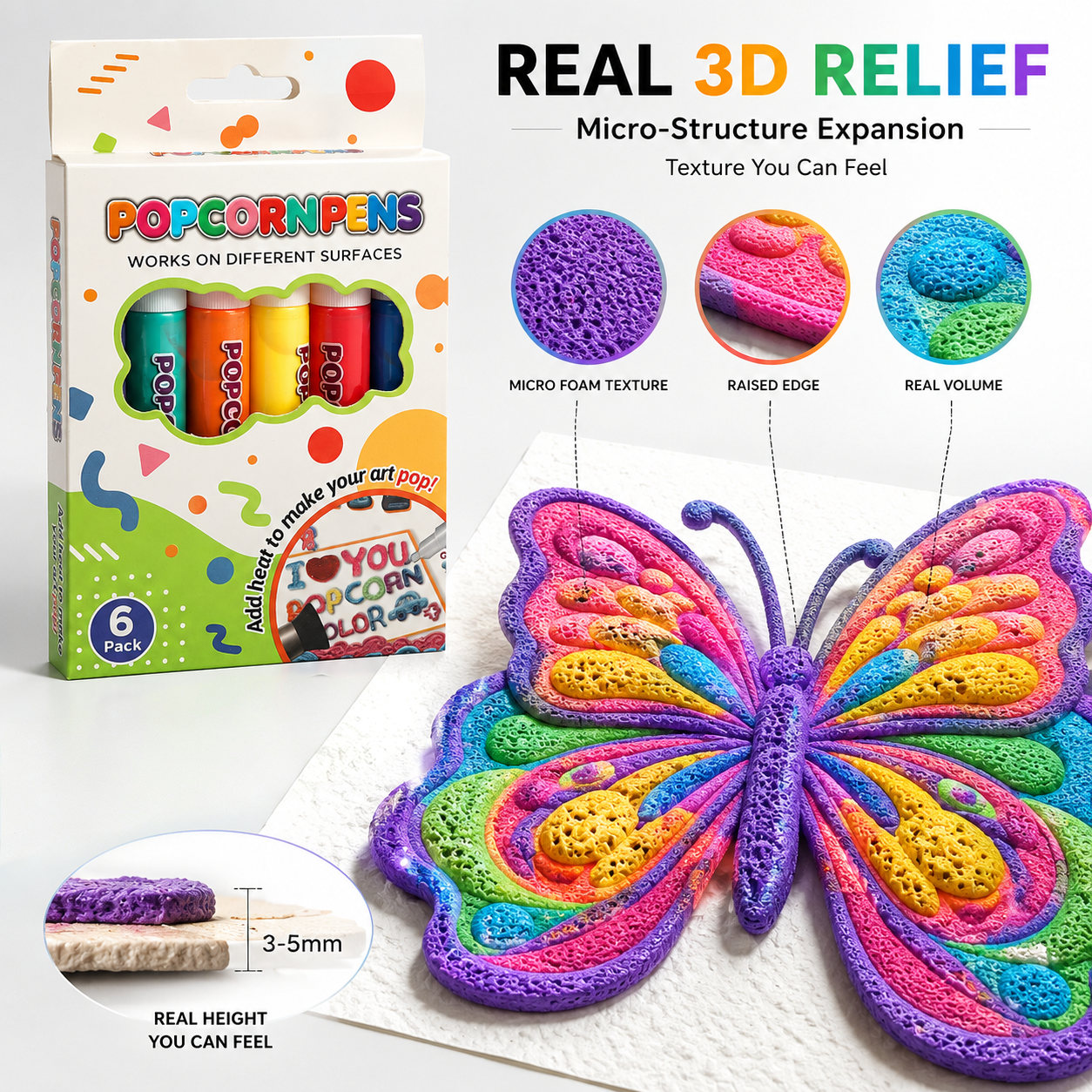 3D Relief Art Pen – Turn Flat Drawings Into Touchable 3D Art🪄