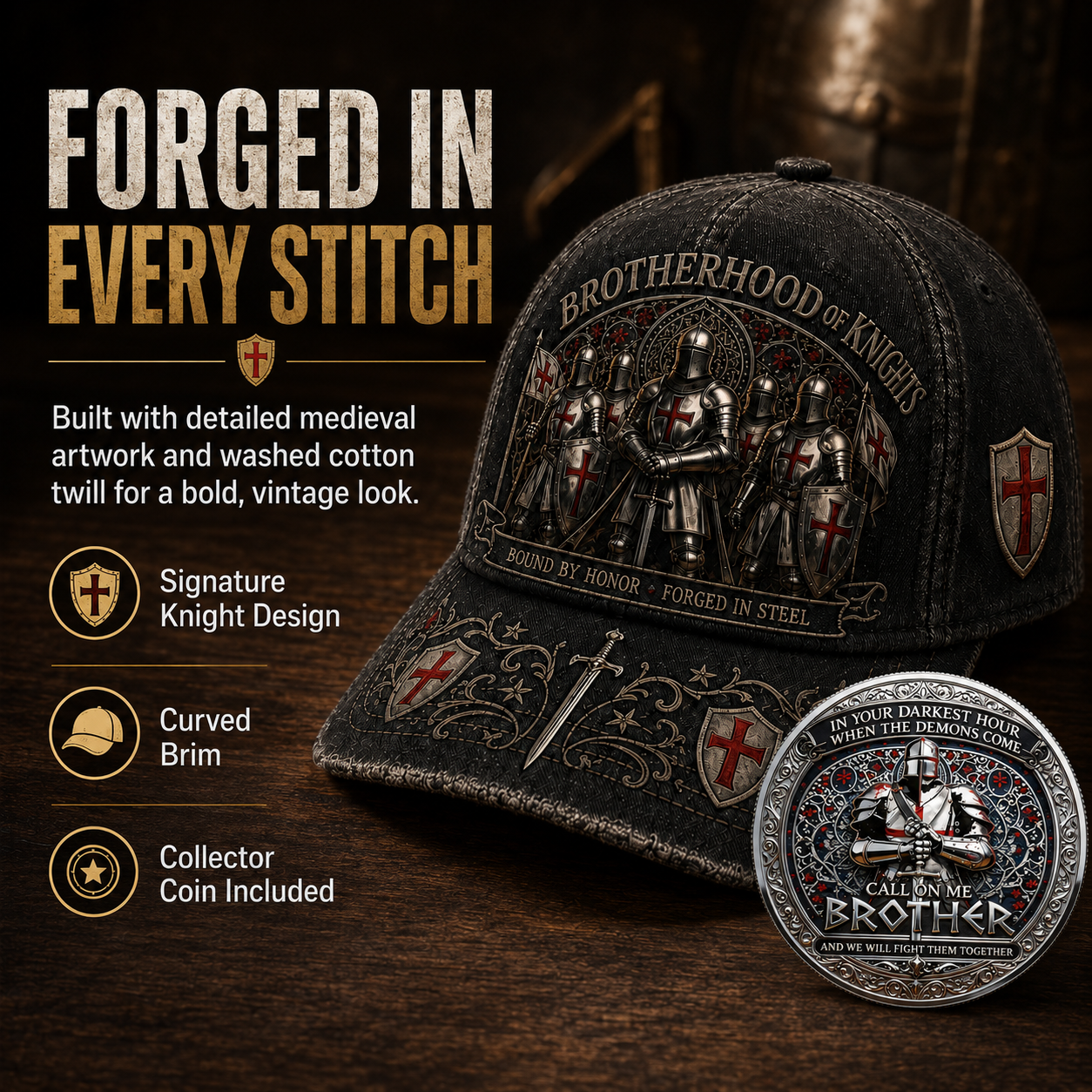 Brotherhood Of Knights Honor Cap