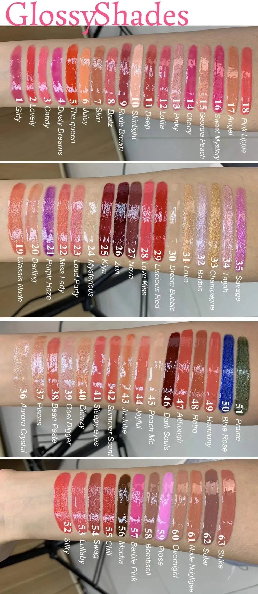 10pcs Custom Logo Waterproof Vegan Glitter Lip - plumping  Lip Gloss