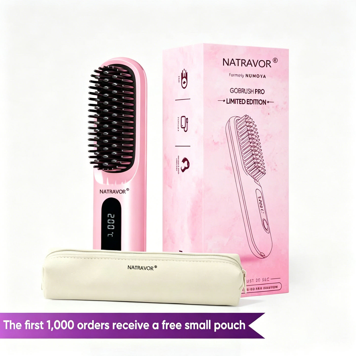 🏆 The Short Hair Specialist! The first smart styling comb designed specif 💖(Type-C charging design)